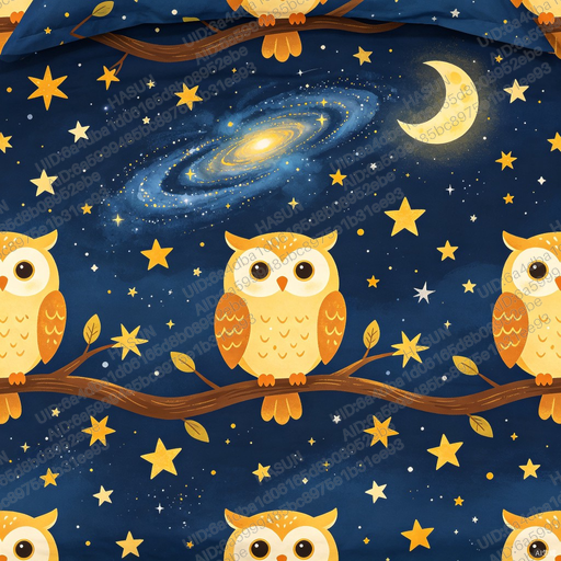 猫头鹰星空夜
